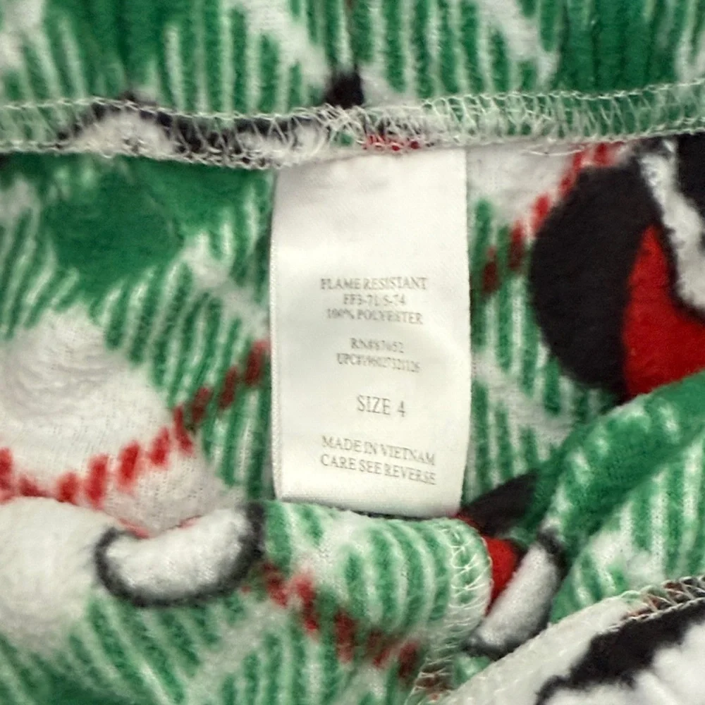 Disney 100 Mickey Mouse and Minnie Green and Red Plaid Pajama Set